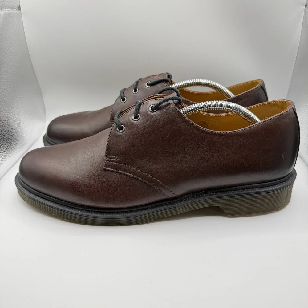 Dr Martens 1461 Brown Leather 3 Eye Oxford Shoes Men's 11 Women's 12 Doc Martens